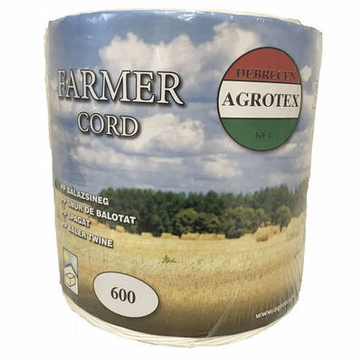 Шпагат поліпропіленовий сінов'язальний Агротекс (Agrotex) 600 білий 5 кг 1667 tex