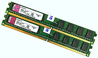 Пара оперативної пам'яті Kingston Low Profile DDR2 2Gb (1Gb+1Gb) 800MHz PC2 6400U 1R8 CL5 (KFJ2890/1G) Б/В