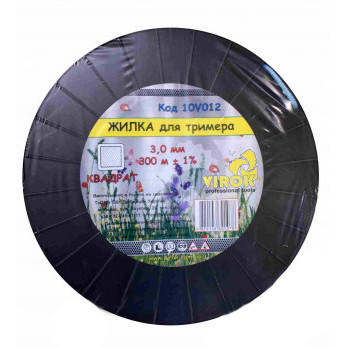 Лісочка для тріммера "квадрат" 3.0 мм X 300 м ТМ "VIROK" 10V012 (Китай), фото 1