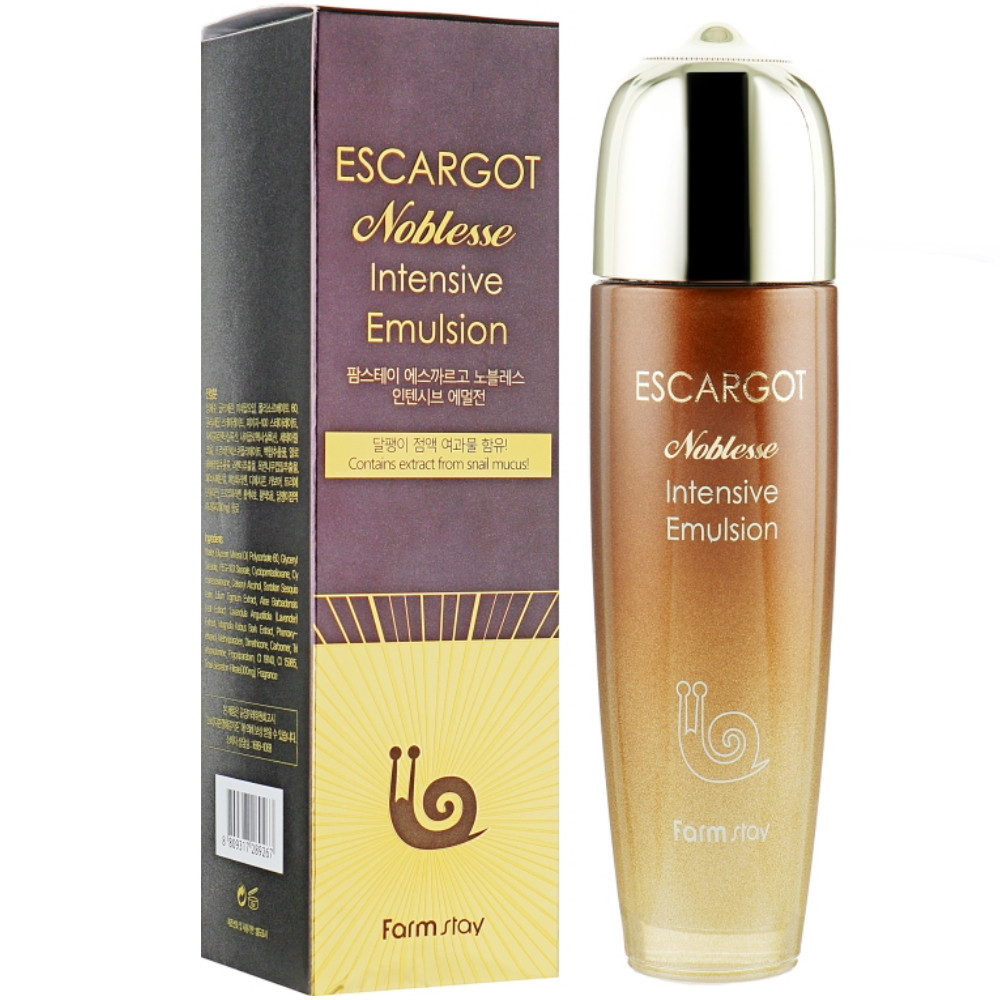 Емульсія для обличчя з муцином королівського равлика FarmStay Escargot Noblesse Intensive Emulsion 150 мл