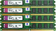 Комплект оперативної пам'яті Kingston Low Profile DDR2 4Gb (4*1Gb) 800MHz PC2 6400U 1R8 CL5 (KFJ2890/1G) Б/В