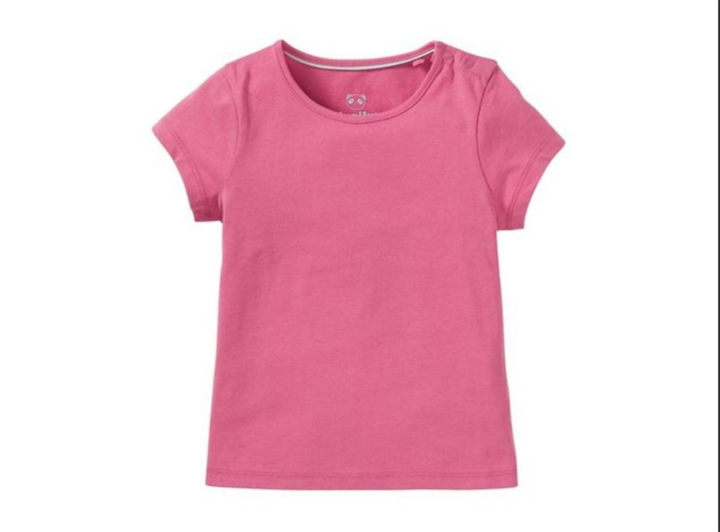 Футболока для дівчинки рожева однотонна Lupilu р. 98/104, 110/116см, фото 1