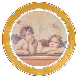 Декоративна тарілка «Ангели в роздумах» Gloria, d-32 см (264-3210D)