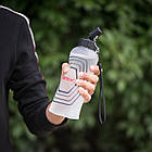 Спортивна складана пляшка Rimix 600ml із силікону, фото 5