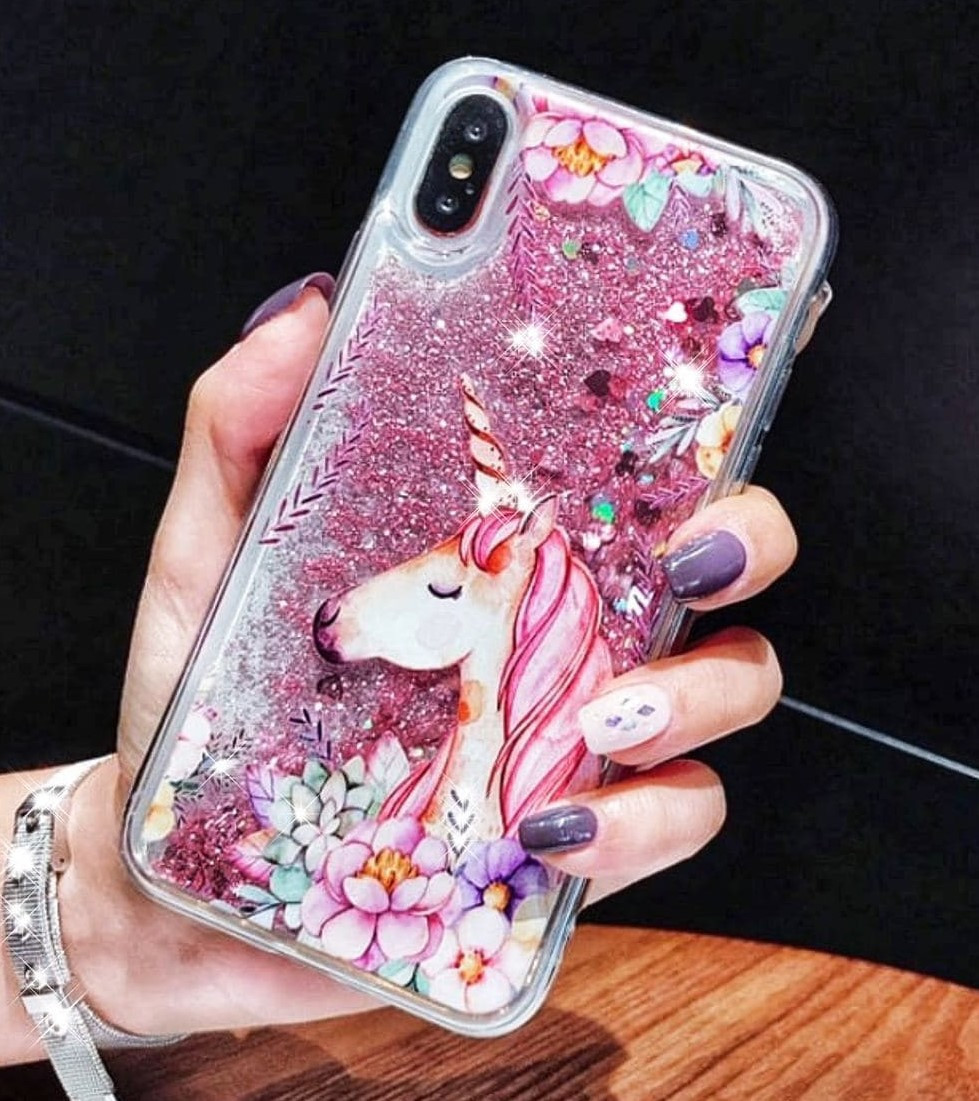 Чохол Рідкий Блиск з мультяшними малюнками для Iphone 6/7/8/SE 2020, фото 1