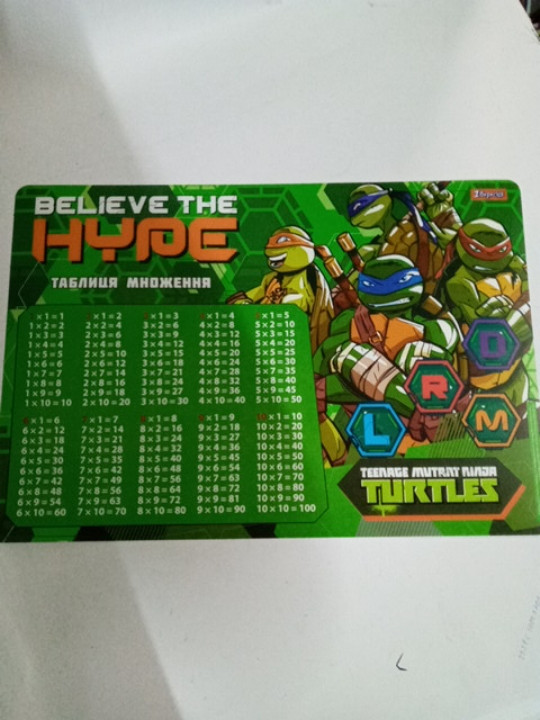 Пластикова підкладка Ninja Turtles 705365 1 Вересня