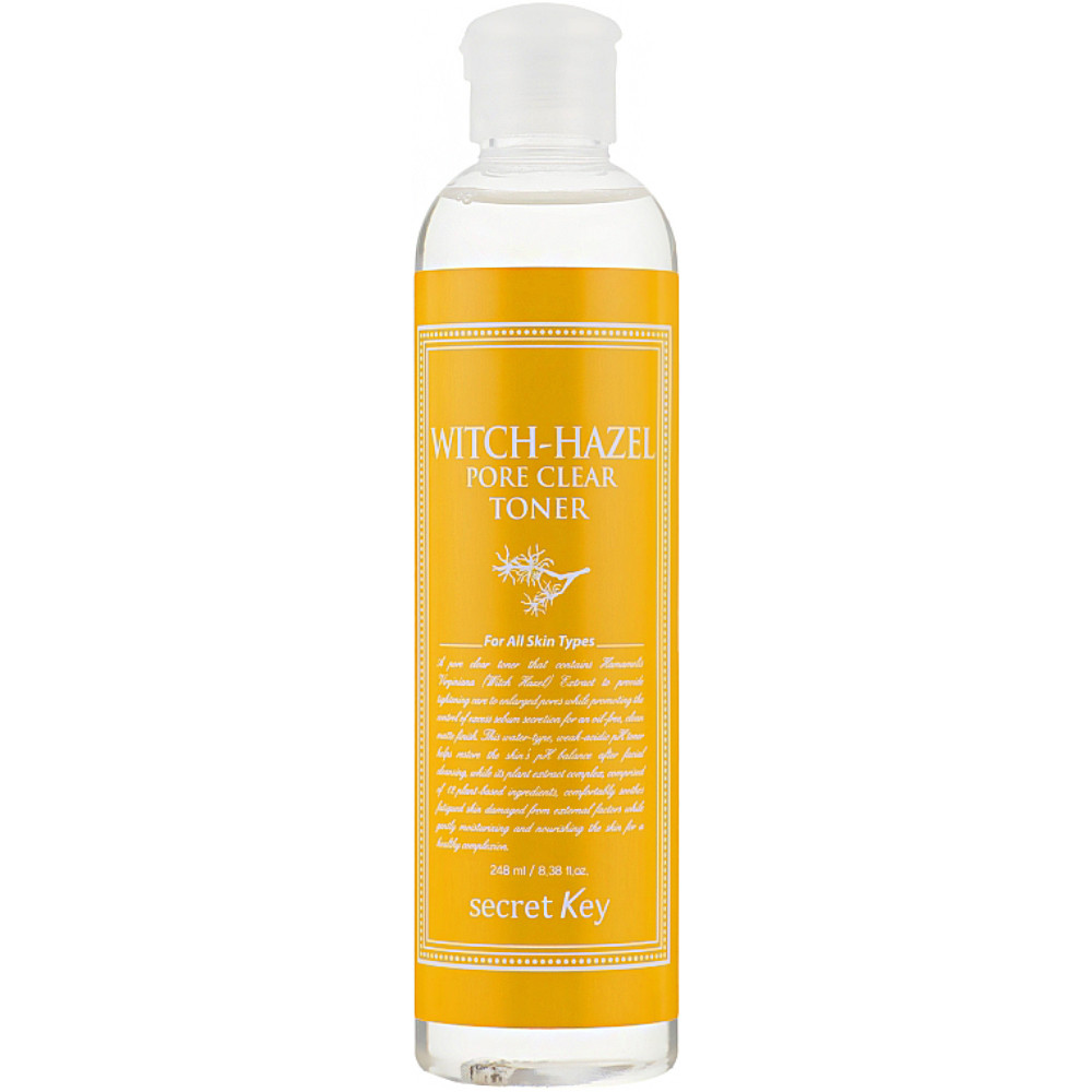 Очищаючий тонер для обличчя з гамамелісу Secret Key Witch-Hazel Pore Clear Toner 210 мл (8809305991523), фото 1