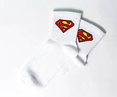 Шкарпетки Супермен Superman білі (розмір взуття 36-44)