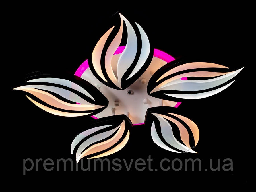 Люстра стельова світлодіодна 8092/5 BK LED 3color dimmer, фото 1