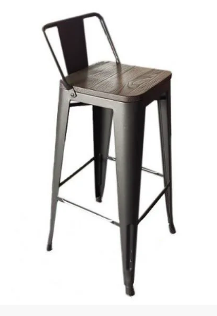 Барний стілець високий SDM Tolix-wood металевий матовий сидіння-дерев'яне