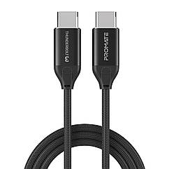 Кабель Promate ThunderLink-C20+ USB Type-C/USB Type-C 100W PD 1,5 м Black (thunderlink-c20+.black)