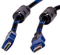 Відео кабель PowerPlant HDMI - HDMI, 3м, позолочені конектори, 1.4V, Nylon, Double ferrites KD00AS1202