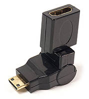 Перехідник PowerPlant HDMI AF - mini HDMI AM, 360 градусів KD00AS1300