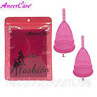 Набір з двох менструальних чаш Розмір S і L з оксамитовим мішечком, фото 3