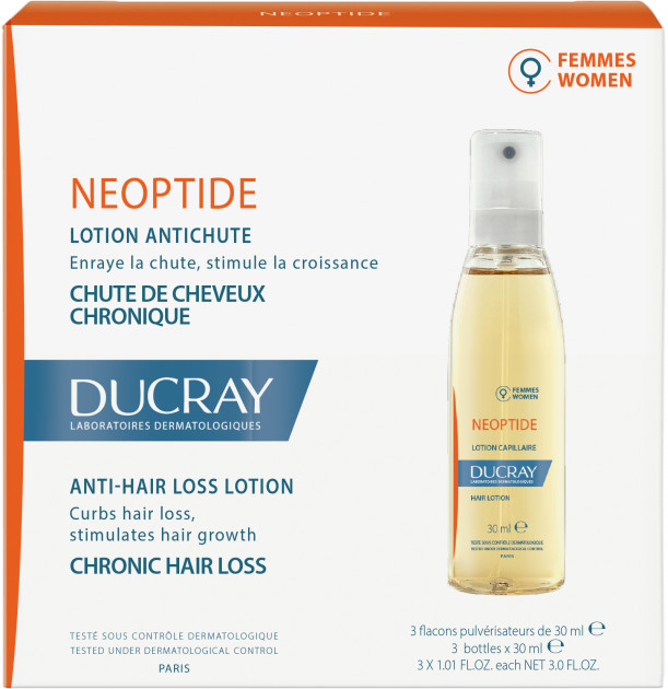 Дюкре Неоптид лосьйон проти хронічного випадання волосся Ducray Neoptide Lotion Antichute 3 Флакони по 30 мл