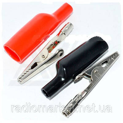 Зажим под щуп тестерный L:50мм, резиновый, пара, фото 1