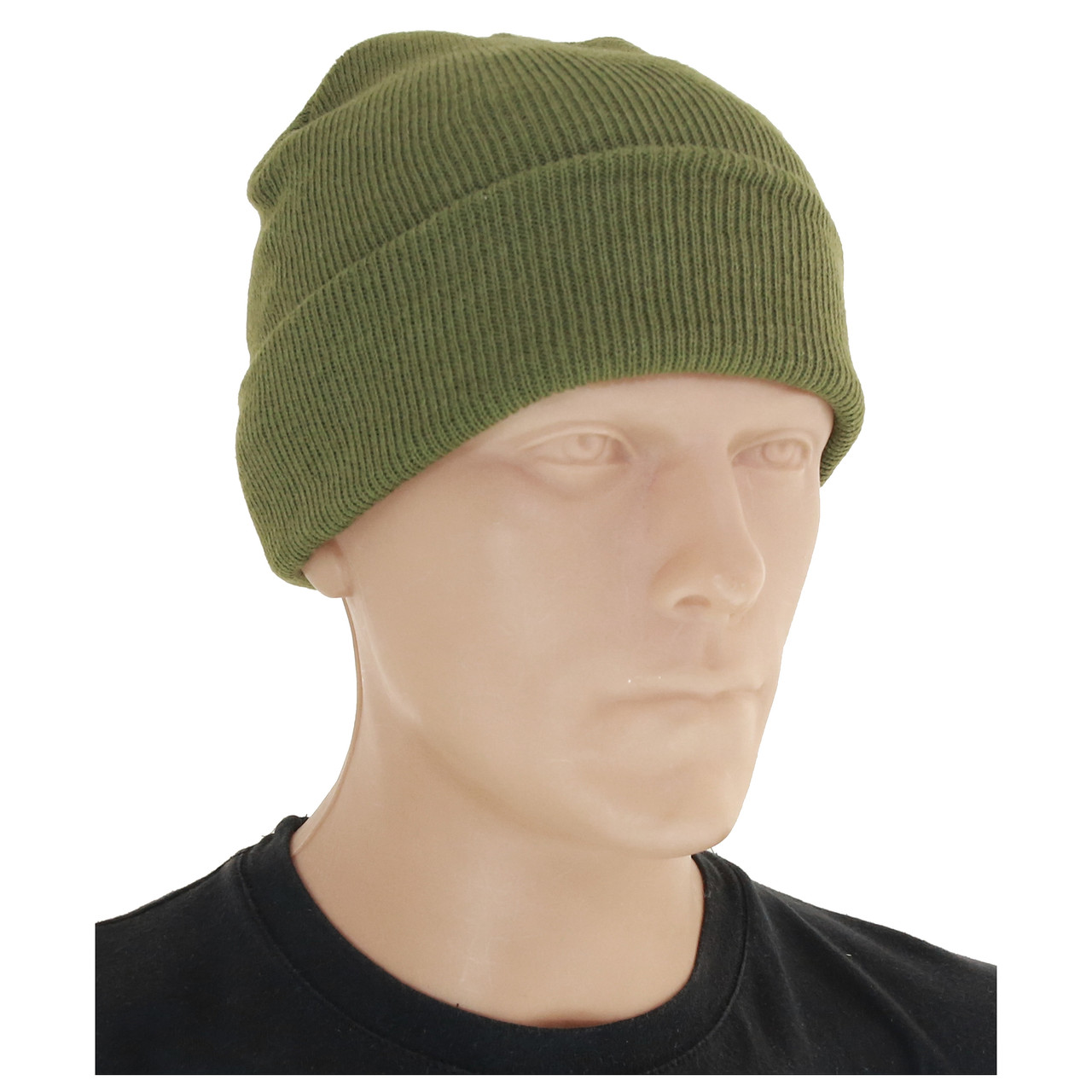 Шапка в'язана Reis з відворотом Olive, фото 1