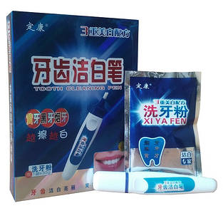 Вибілювальний олівець і зубний порошок для домашнього вибілювання зубів