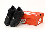 Чоловічі / жіночі кросівки Nike Air Force 1 '07, чорні шкіряні кросівки найк аїр форс 1 07 аір, фото 3