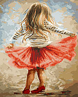 Алмазная картина раскраска Маленькая танцовщица