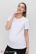 Біла футболка для вагітних і годування MEGAN NR-21.013 Юла мама