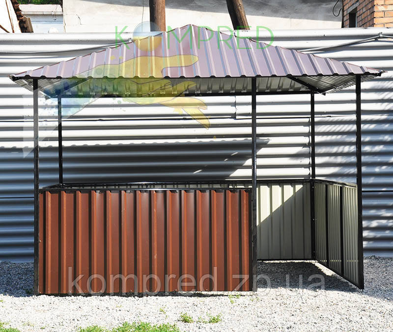 Альтанка металева велика (без лавок) 3000х3000х2600мм Kompred OL392, фото 1