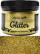 Глітер декоративні блискітки Aurum Золотий 1/128 (0,2 мм) 60 г