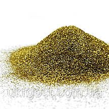 Глітер декоративні блискітки Aurum Золотий 1/128 (0,2 мм) 60 г, фото 4