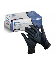 Нитриловые перчатки плотные Черные Medicom 7.5г
