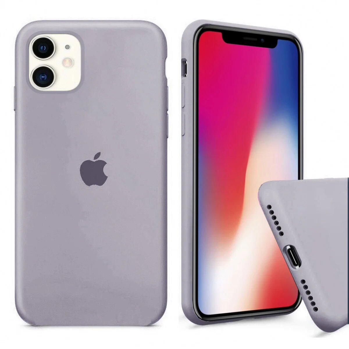 Чохол Silicone FULL case для IPhone 12 Lavander лаванда
