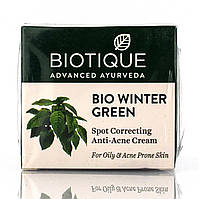 Крем для лица против прыщей и угрей Гаультерия Биотик | Biotique Bio Winter Green Spot Correcting Anti-Acne /