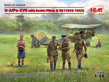 У-2/По-2ВС з радянськими пілотами і техніками (1943-1945 р.). 1/48 ICM 48254, фото 1