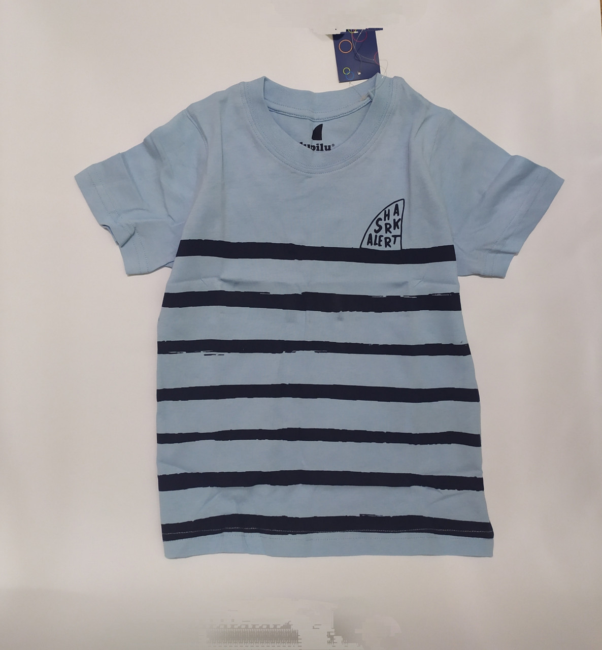 Футболка для хлопчика синя в смужку Lupilu (Німеччина) р. 86/92, 110/116см, фото 1