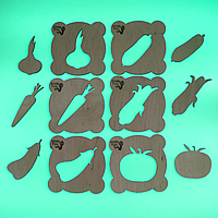 Трафарет для песка овощи KidsToy 6 шт