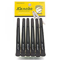 Затискач для волосся YRE Kanebo чорний, 6 шт