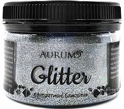 Глітер декоративні блискітки Aurum Діамант 1/128 (0,2 мм) 60 г, фото 4