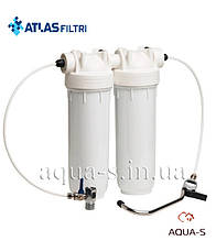 Комплект фільтрації води Atlas Filtri BRAVO DP DUO 10" (монтаж під мийку) RA6080003