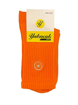 Високі спортивні шкарпетки з вишивкою Апельсин помаранчеві ( Yalinncak ), фото 2