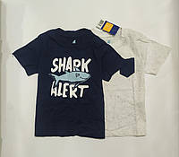 Набор футболок для мальчика синяя и белая Shark Alert Lupilu (Германия) р.86/92, 110/116см