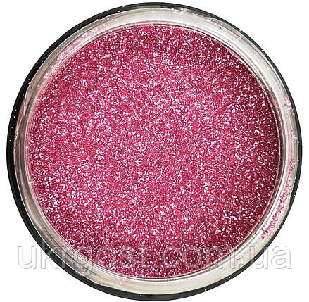 Глітер декоративні блискітки Aurum Рожевий 1/128 (0,2 мм) 60 г, фото 2