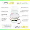 Світлодіодний світильник Luminaria DLR-12W 5500K Ø150х30мм LED 1080Lm настінно-стельовий круглий, фото 10