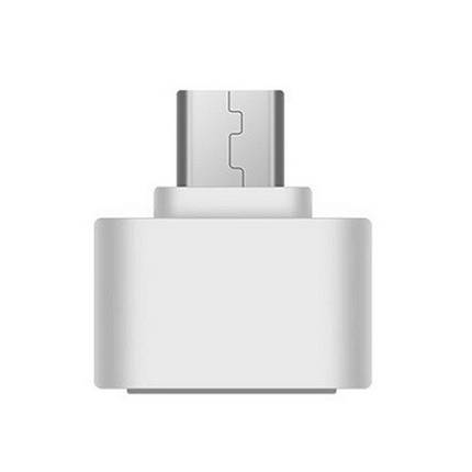 Міні перехідник OTG Alitek USB 2.0 - Micro USB White, фото 2