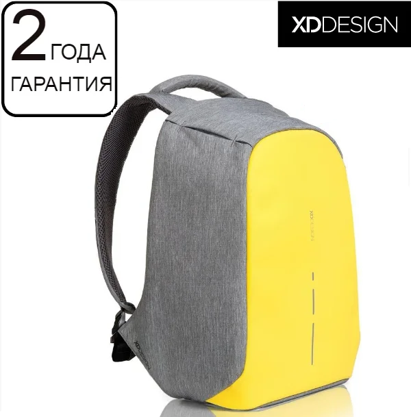 Антизлодій рюкзак для ноутбука XD Design Bobby Compact Primrose Yellow 14" (P705.536)