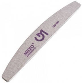 Пилка Mileo Professional для нігтів півмісяць 150/180грит 1шт