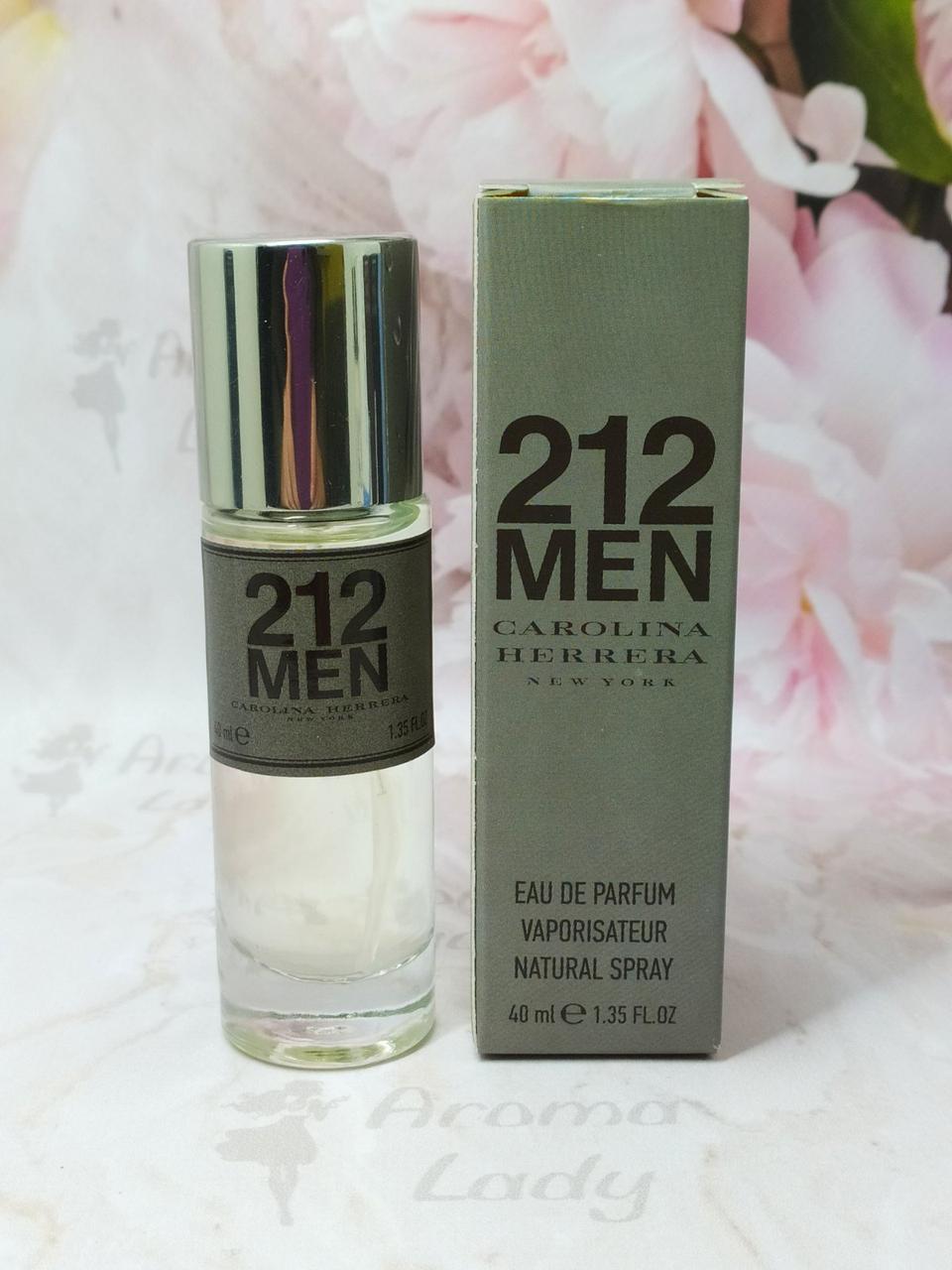 Чоловічий міні парфуми Carolina Herrera 212 Men (Кароліна Еррера 212 Мен) 40мл