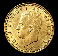 Монета Испании 1 песета 1980 г. Чемпионат мира по футболу в Испании 1982 года. Король Хуан Карлос