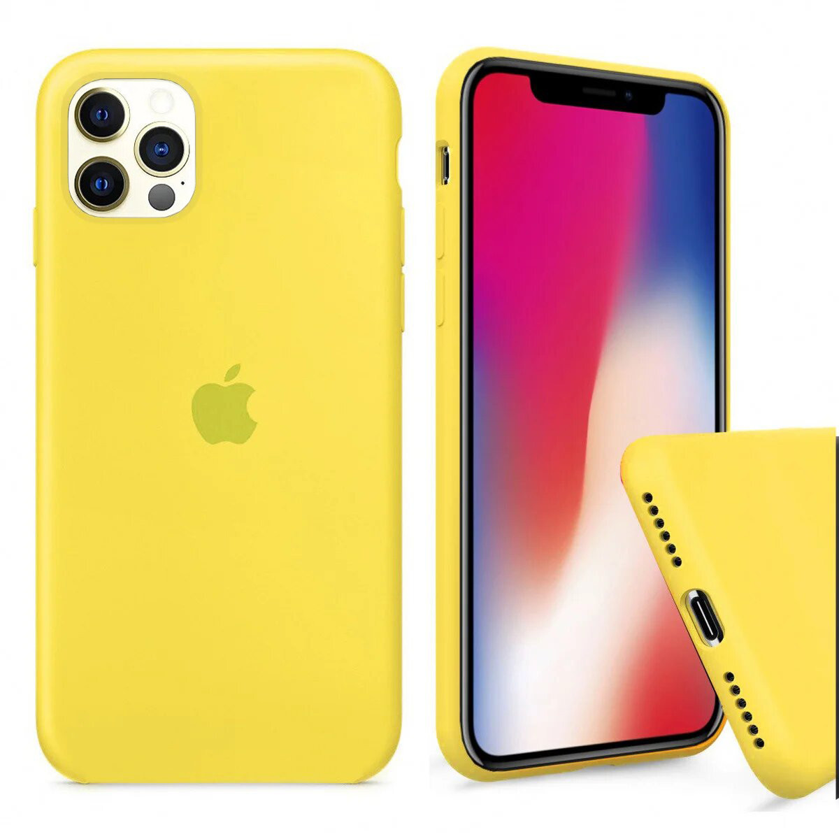 Чохол Silicone FULL case для IPhone 12 Pro Yellow жовтий