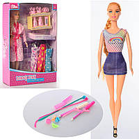 Лялька з нарядом 28см,сукня,лизун жовтий,в кор-ці,23х32,5х6см,мікс видів №6004GD-1(30)