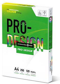 Папір офісний А4, 120 г/м2, 250 аркушів Pro-Design