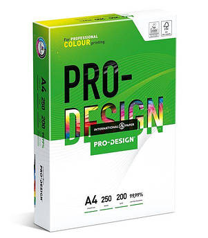Папір офісний А4, 200 г/м2, 250 аркушів Pro-Design